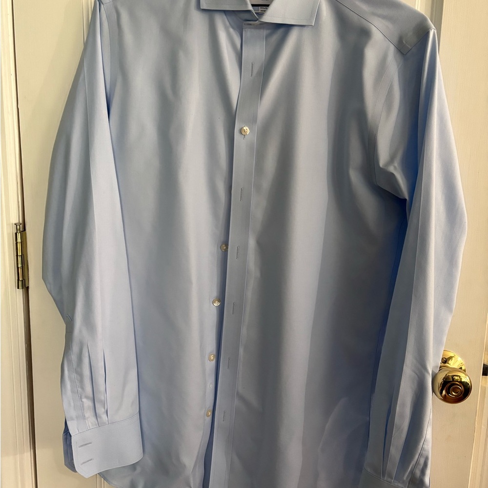 Charles Tyrwhitt Blue Dress Shirt Elegant Design     ( 15.5 x 35 )